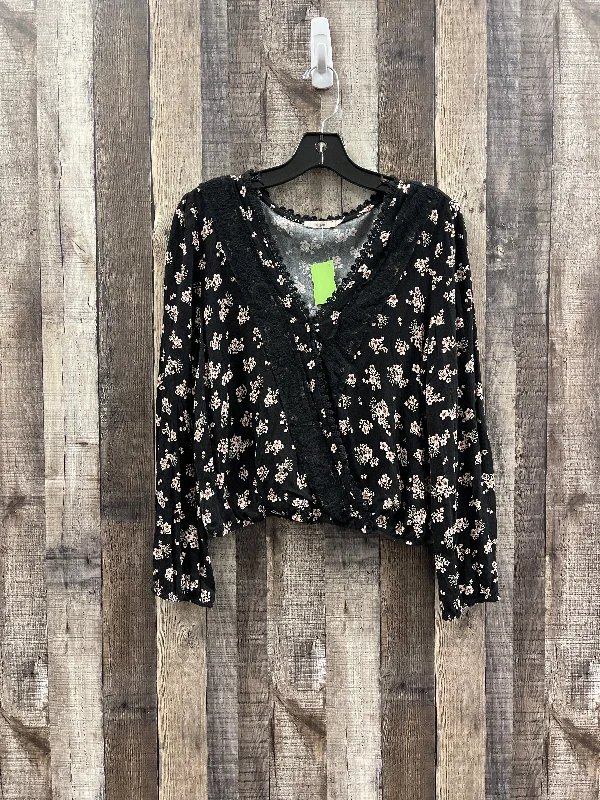 Women's Blouse with BeadsTop Long Sleeve By Miami  Size: L