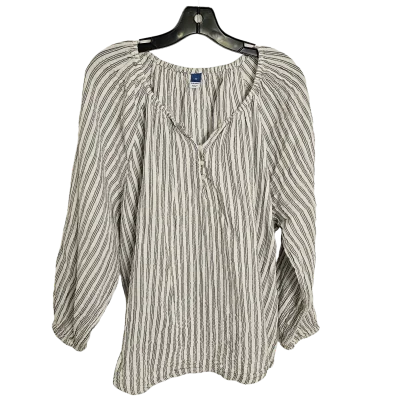 Women's Blouse with PleatsTop Long Sleeve By Old Navy  Size: 2x