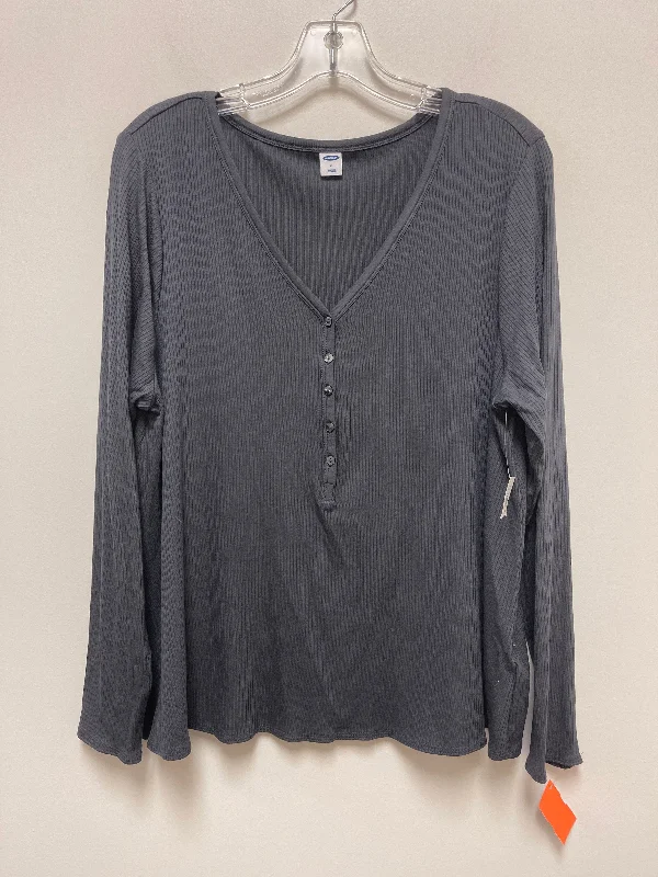 Women's Blouse with Narrow CollarTop Long Sleeve By Old Navy  Size: Xl