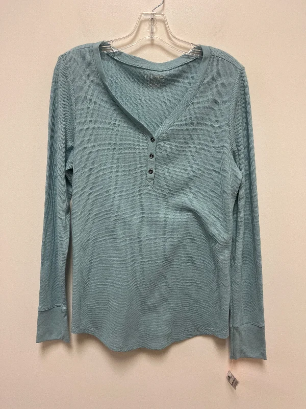 Women's Blouse with Low CollarTop Long Sleeve By Time And Tru  Size: Xl