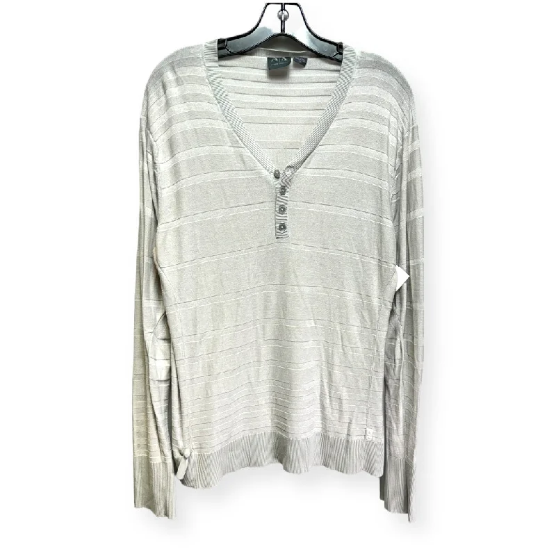 Women's Blouse with Mid-LengthTop Long Sleeve Designer By Armani Exchange  Size: L