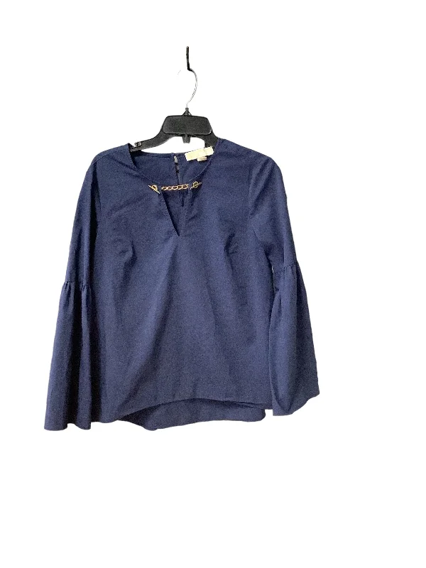 Women's Blouse with Sweetheart CollarTop Long Sleeve Designer By Michael By Michael Kors  Size: M